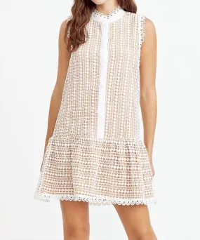Adelyn Rae - Charlotte Shirt Lace Mini Dress