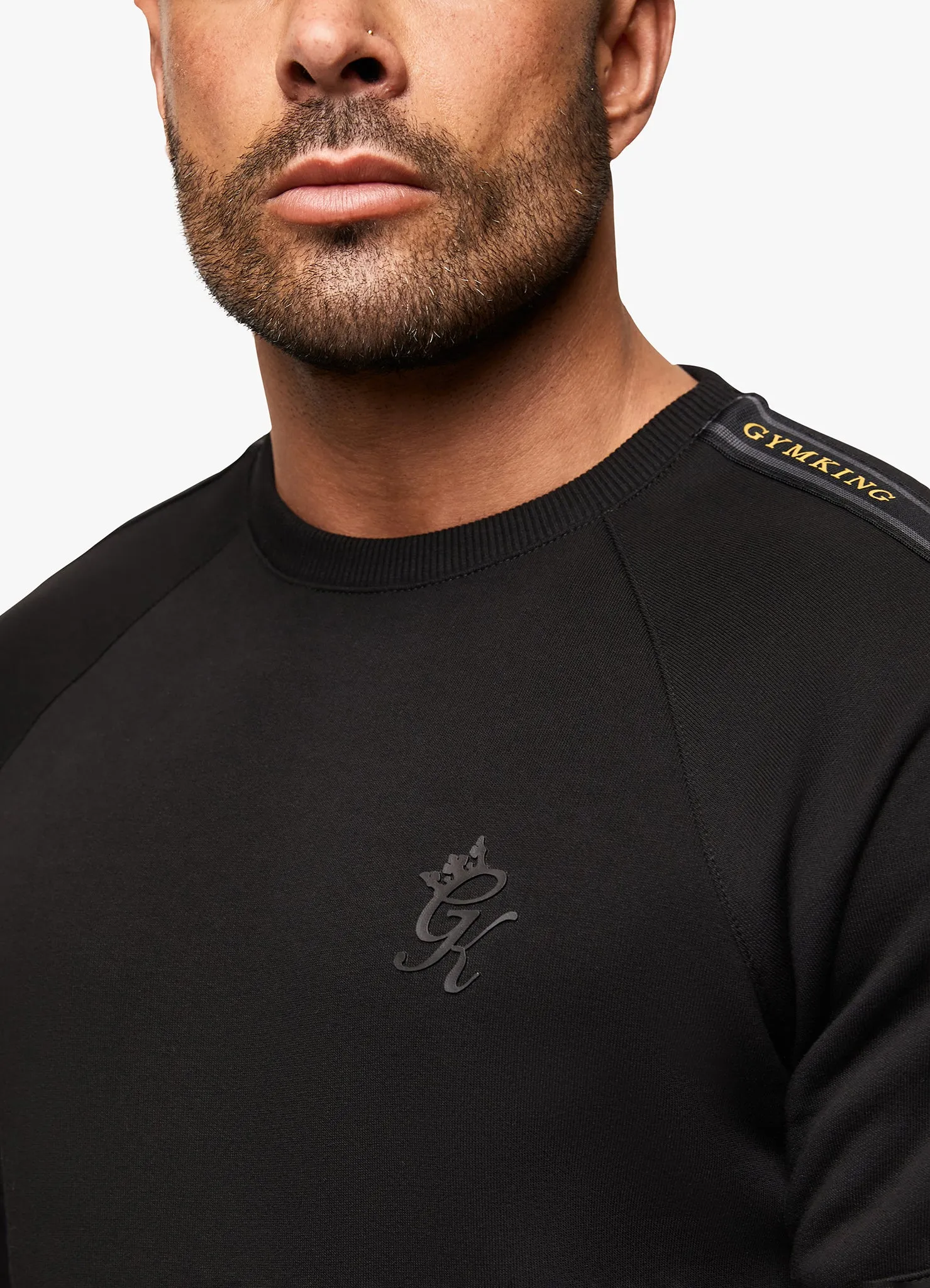 Gym King Premium Taped Tracksuit - Black/Gold