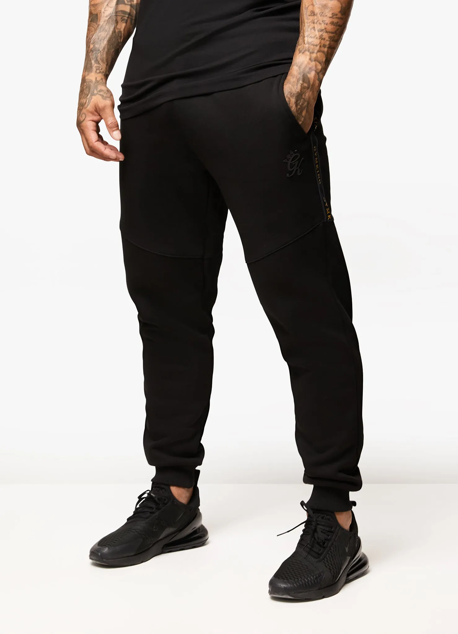 Gym King Premium Taped Tracksuit - Black/Gold