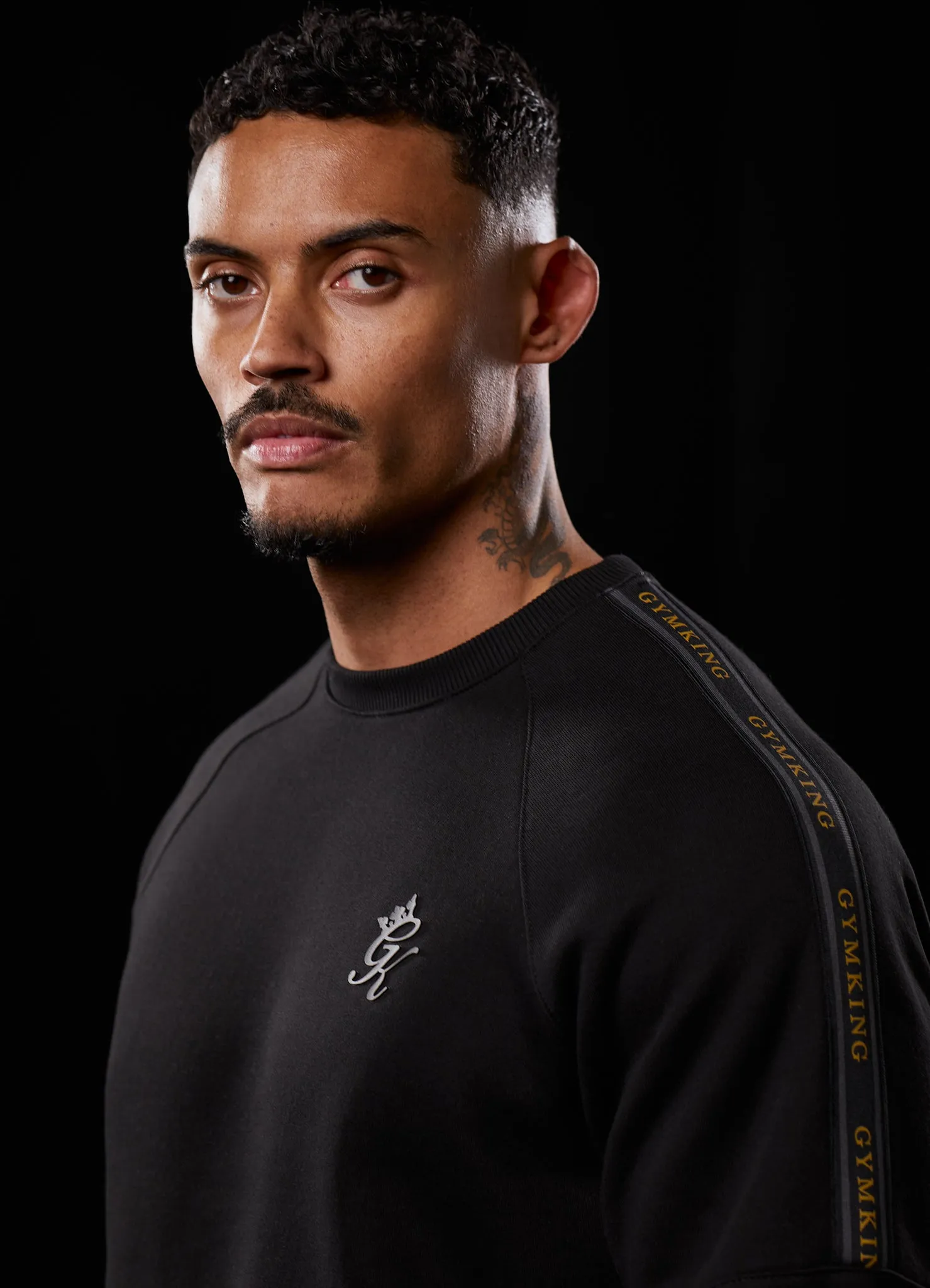 Gym King Premium Taped Tracksuit - Black/Gold