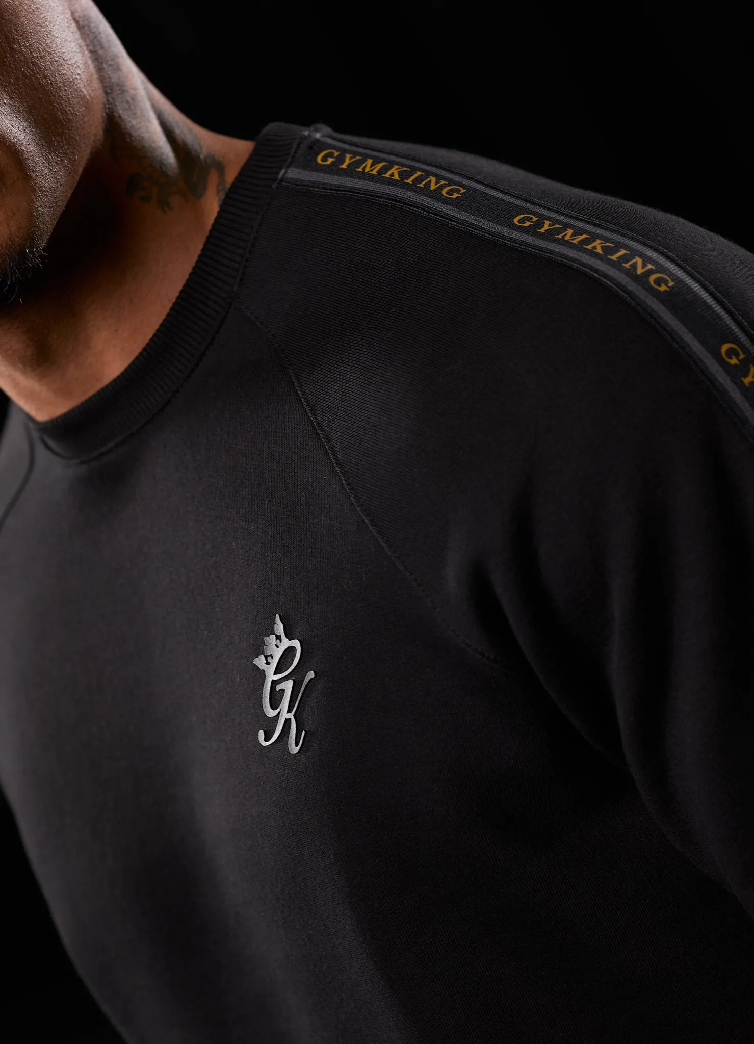 Gym King Premium Taped Tracksuit - Black/Gold