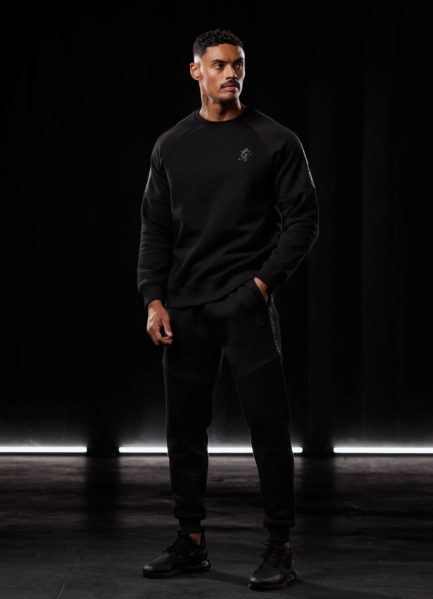Gym King Premium Taped Tracksuit - Black/Gold