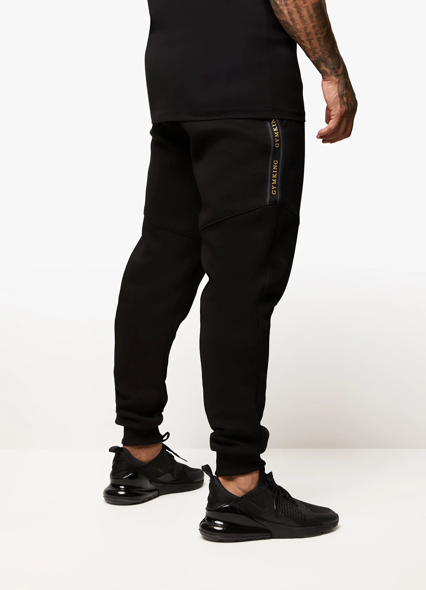 Gym King Premium Taped Tracksuit - Black/Gold